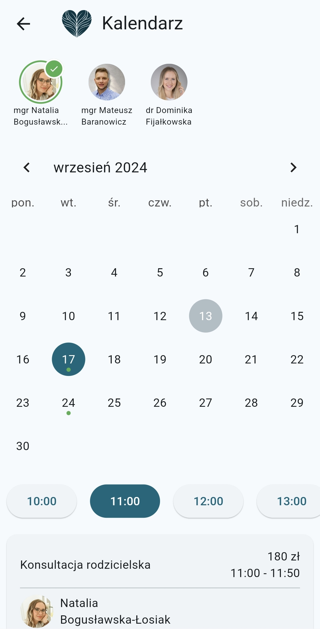 Ekran aplikacji Kształt Emocji
